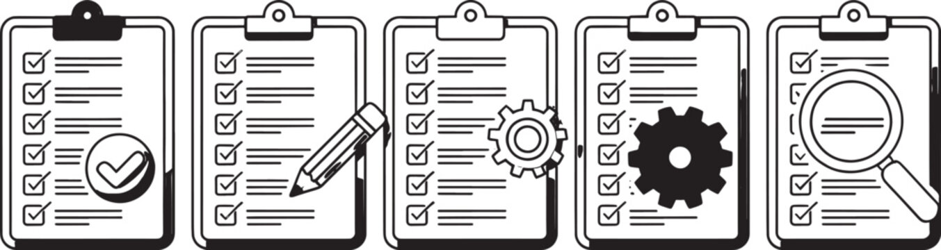 Detailed line of mechanical gears, nuts, bolts, and washers on transparent background, line nuts engineering