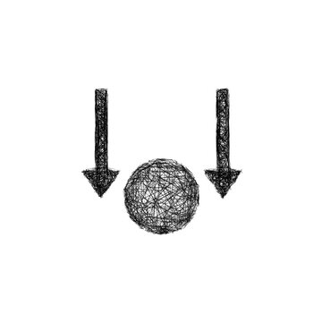 Sketch gravity icon design