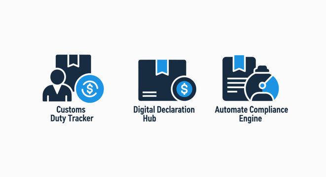 Customs duty tracker digital declaration hub automated compliance engine for global trade and logistics with supply chain declaration automate compliance shipping logistics currency taxation