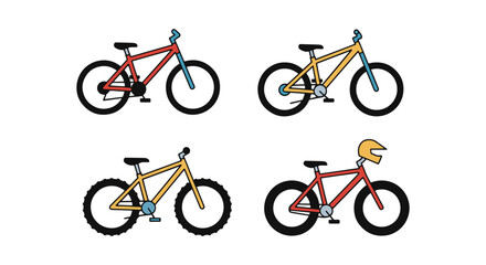 Fototapeta premium Mountain Bike Line art vector creative abstract minimal illustration