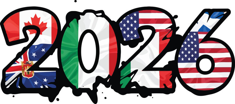 2026 fifa world cup host nation flags united states canada and mexico isolated on transparent background