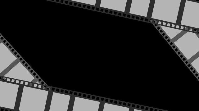 Border film animation with transparent background 