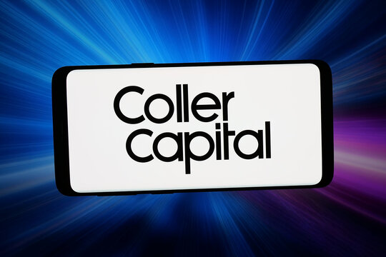 Stuttgart, Germany - 04-09-2026: In this photo illustration, the logo of investment company Coller Capital Limited is displayed on a smartphone in front of abstract background on computer screen.