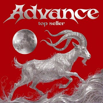 Advance top seller goat illustration with moon and red background for chinese new year animal art illustration horoscope creative traditional celebration astrology animalistic