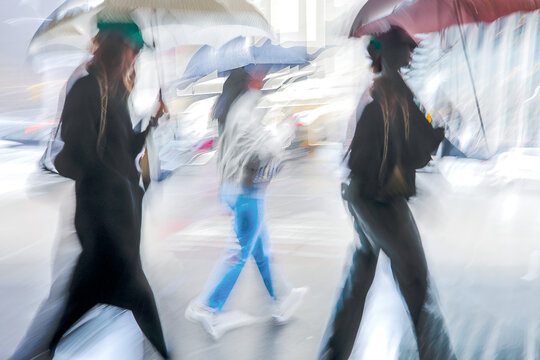 rainy day motion blur