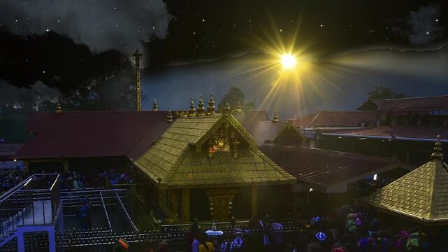 Sabarimala Makara Jyothi Divine Light Animation