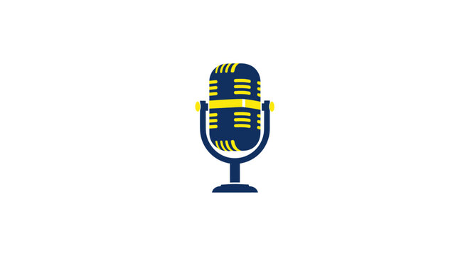 Retro Microphone Icon - Vintage Audio Recording Symbol