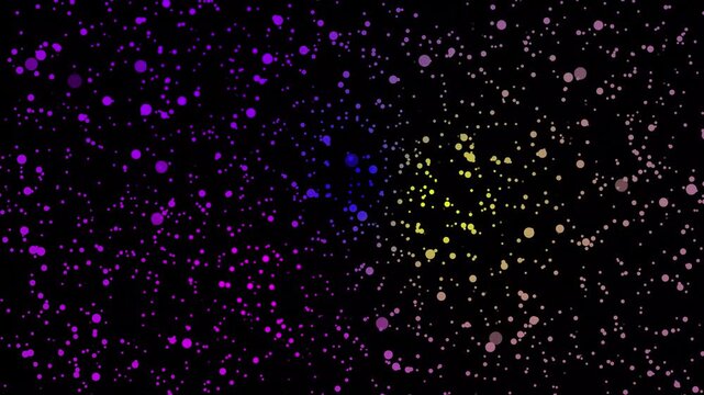 Fast Moving Dots Hyperspace Effect FX on black Screen, Space Travel Speed Motion Overlay 4K