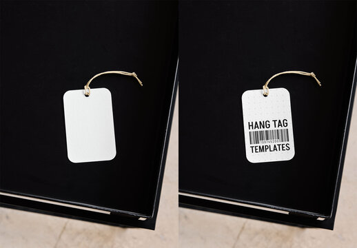 Mockup Of Customized Vertical Tag