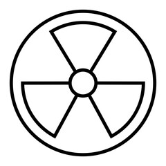 Fototapeta premium Radiation icon vector. Nuclear energy Illustration sign. Emitting symbol. Nuclear waste logo.