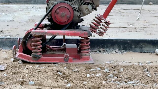 Plate Compactor Machine Leveling and Compacting Ground Surface for Construction Base