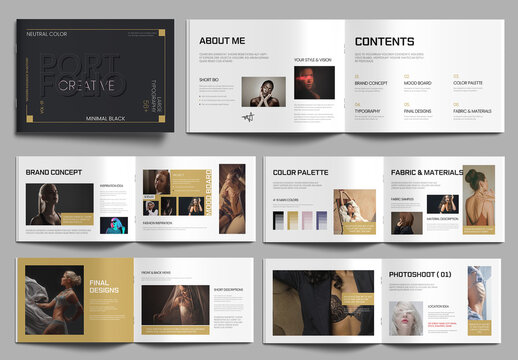 Fashion Portfolio Lookbook Template Design