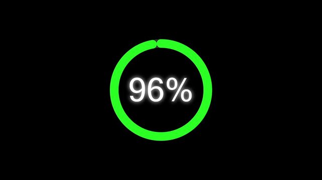 digital neon green counting from zero to hundred number animation