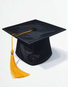 graduation cap and diploma