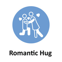 Fototapeta premium Romantic Hug Vector icon which can easily modify or edit