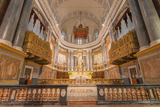VERCELLI, ITALY - JANUARY 16, 2026: The presbytery in the church Cattedrale di San Eusebio