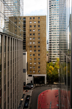 Parking prohibition sign in Paris marks fire services access keeping emergency street route clear with strict restriction for public safety