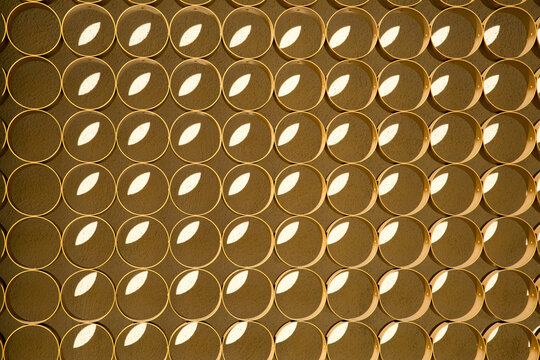 Decorative circular pattern with repeating geometric shapes retro background texture