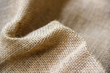 Burlap Fabric Texture with Natural Folds