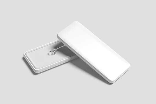 Blank Pin mockup with white background 3d rendered