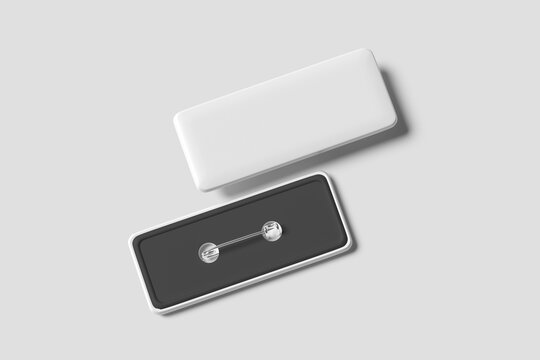Blank Pin mockup with white background 3d rendered