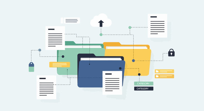 Digital document management and secure data sharing with cloud technology.