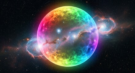 Obraz premium Vibrant Nebula in Deep Space.