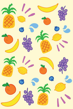 colorful_tropical_fruit_pattern_banana_grape_blueberry_mix