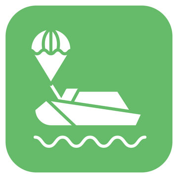 Parasailing Icon Style