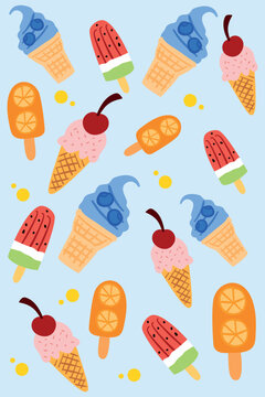 fresh_fruit_icecream_mix_orange_blueberry_cherry_watermelon