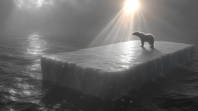 Black White Photo Person Standing Pier End Sunlight