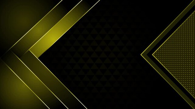 Luxurious geometric abstract background with dark triangular pattern hexagon animation
