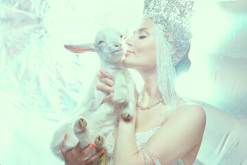 Naklejka premium Swan Bride Tenderness