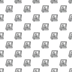 Naklejka premium Repeating pattern of electric fireplace icons providing warmth and comfort
