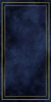 Textured deep navy background featuring a refined thin gold border inset from the edges creating a sophisticated luxurious visual frame for premium design projects