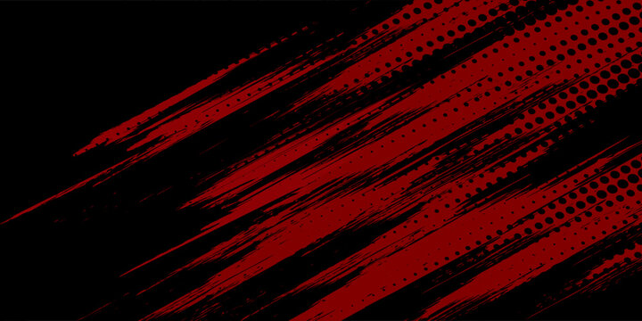 sports background design with red and black accent colors with a dot texture pattern vector illustration