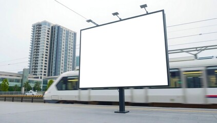 Fototapeta premium Blank billboards in urban setting