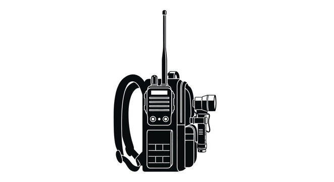 Backpack with Radio Equipment and Camera Gear