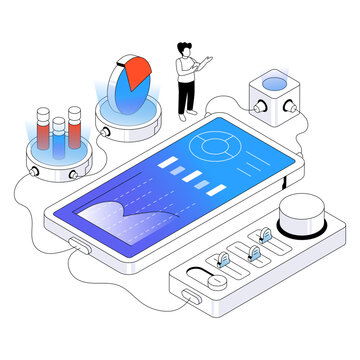 Creative design illustration of data integration 
