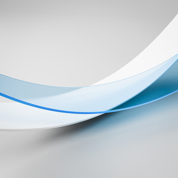 Modern abstract background with smooth flowing wave shapes in blue and gray gradient tones. Clean and professional design ideal for business presentations, websites, banners, and technology themes