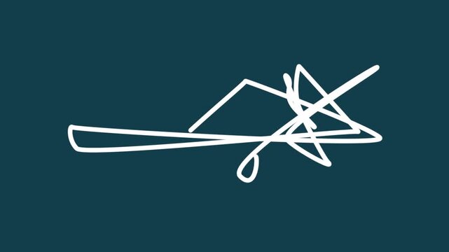 White fishing hook with line isolated on dark teal gradient background for marketing and advertising