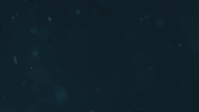 abstract dark blue bokeh and floating dust particles motion loop christmas new year events