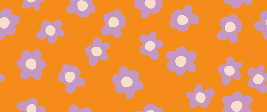 Vector seamless background. Abstract floral pattern. Modern bright print. Perfect for textile design, screensavers, covers, cards, invitations and posters.