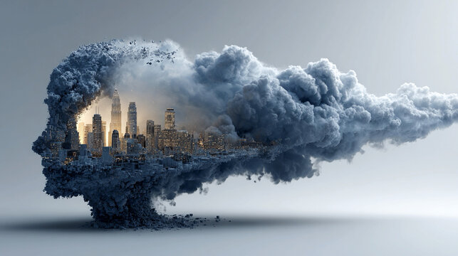 AI driven imagination amplification technology concept with creative extrapolation analytics and conceptual expansion visualization background