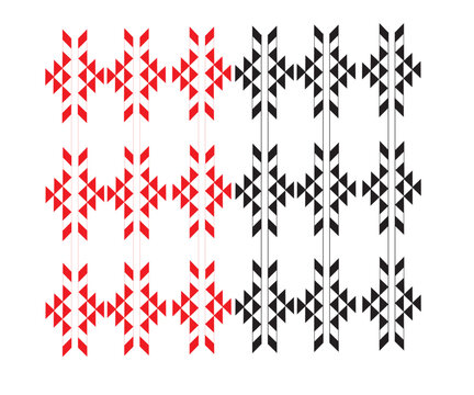Traditional Saudi Sadu pattern, modern geometric tribal design seamless vector