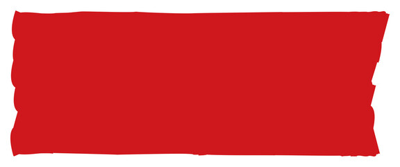 Naklejka premium Red ripped paper piece with uneven borders, Blank element for text or graphic design with transparent background.