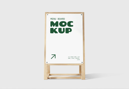 Restaurant Menu Board Mockup