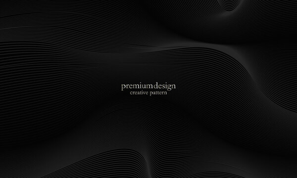 Abstract cover design set. Black vector pattern for business layout, brochure template