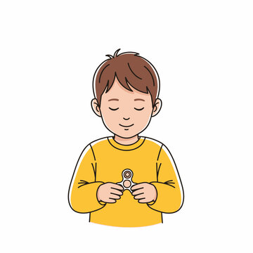 Young Boy Holding Toy Car with Focused Expression.