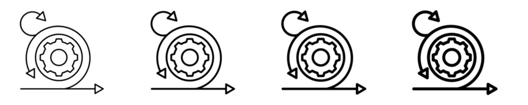 Agile Arrows Icon Set Different Style Collection